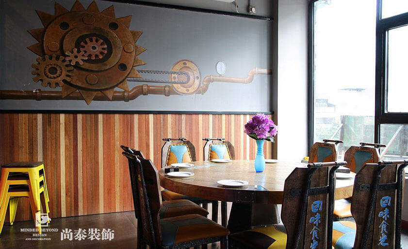 湘菜館裝修實景圖-回味食光