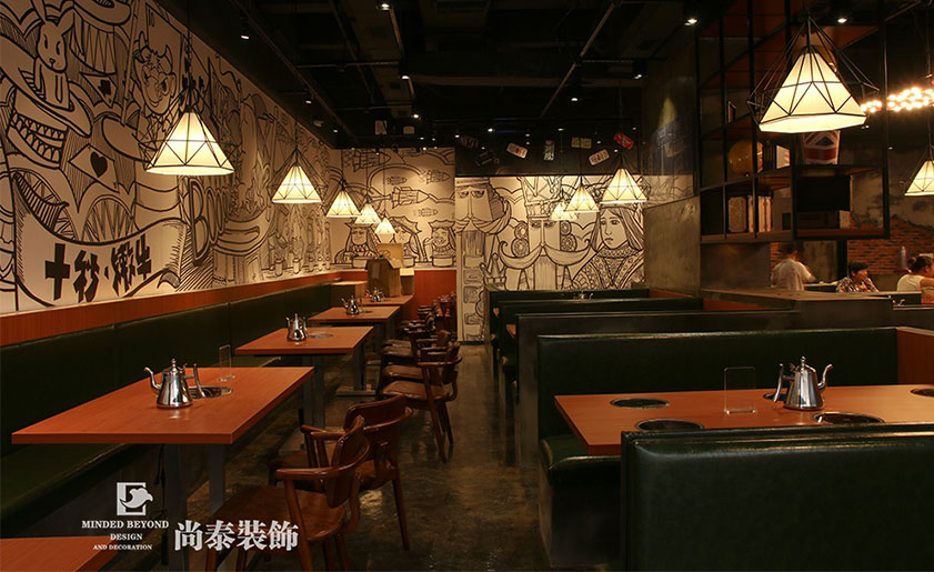 牛肉火鍋店裝修實(shí)景圖-十秒嫩牛