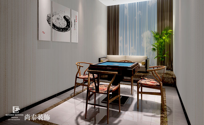 可以打麻將的理發店裝修設計 | 水蝴蝶