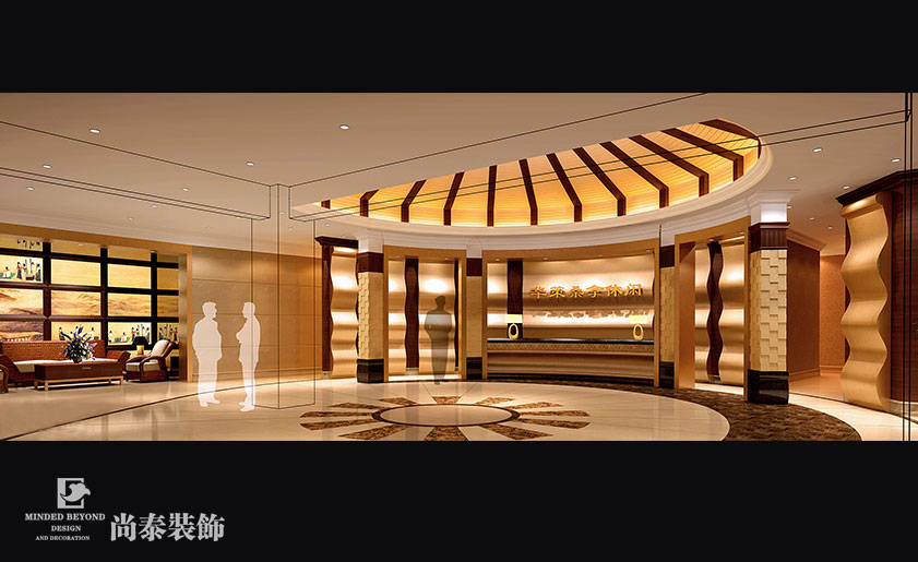 桑拿休閑會(huì)所裝修效果圖-華策桑拿