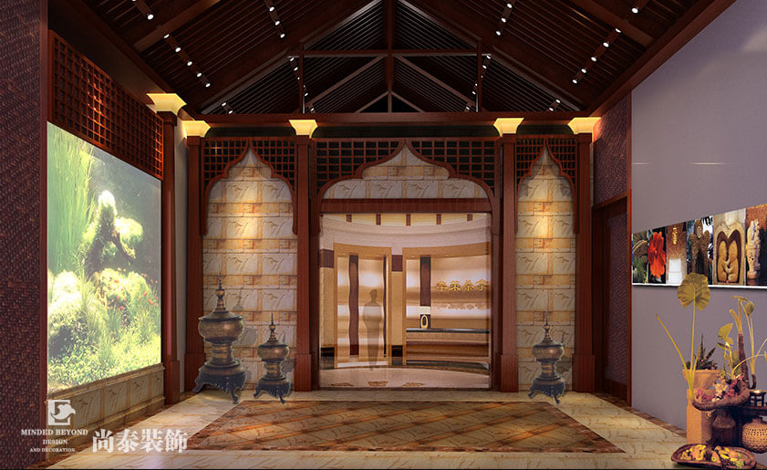 桑拿休閑會(huì)所裝修效果圖-華策桑拿