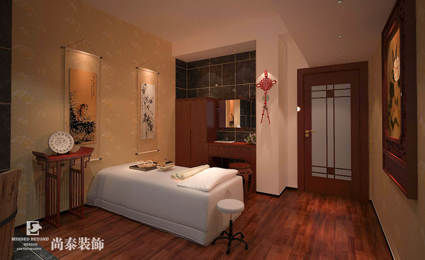中式養生會所裝修效果圖-千年瑤浴
