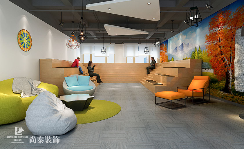 18000㎡開放式辦公樓裝修設(shè)計(jì) | 環(huán)球易購(gòu)