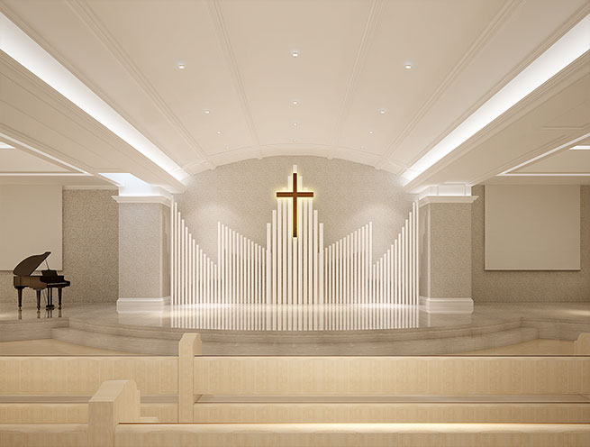 1430余平米基督教南山堂設計裝修