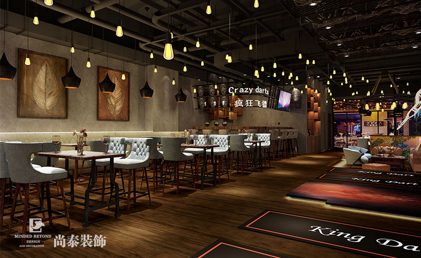 220平米復(fù)古風(fēng)主題餐廳裝修 | 瘋狂飛鏢