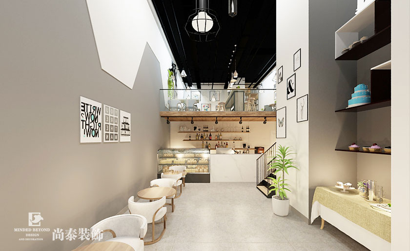 90㎡茶飲糕點店裝修設計 | 蜜思私房烘培