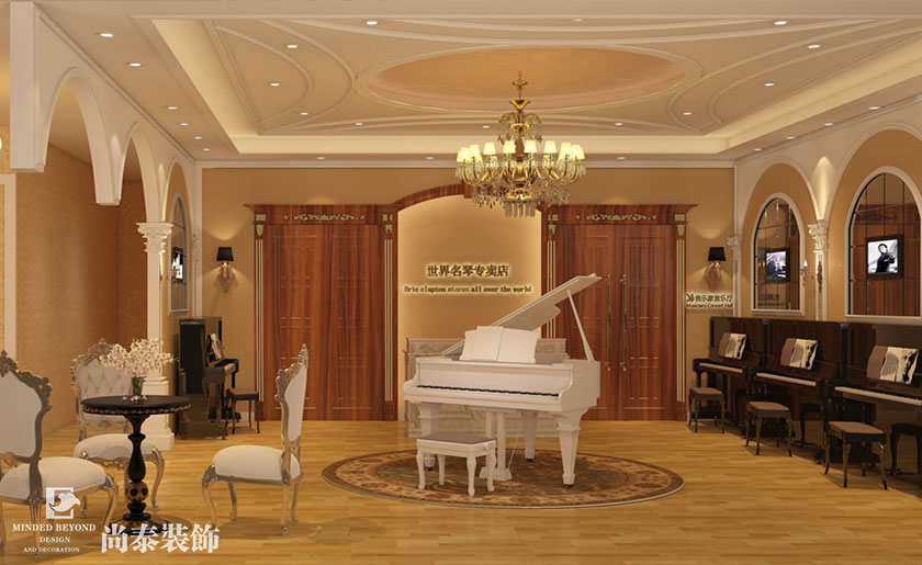 現代簡約琴行裝修效果圖 | 光輝琴行