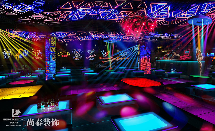 400㎡工業風酒吧裝修效果圖 | 雙子星酒吧