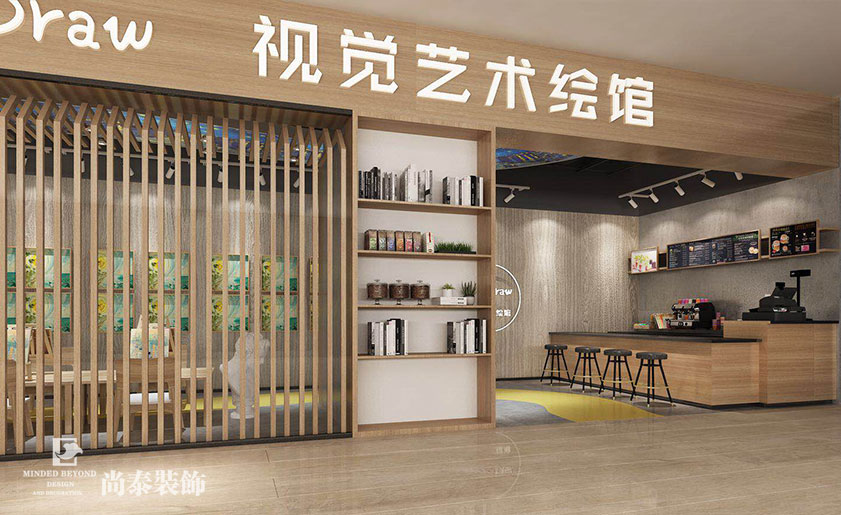 100㎡繪畫館裝修實景圖-視覺美術繪館