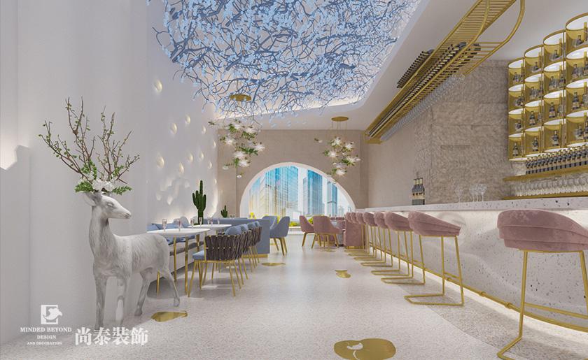 300平米海洋唯美甜品店裝修設計 | 獸色