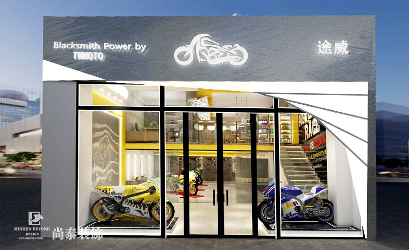 250平米摩托車4S店裝修設(shè)計 | 途威
