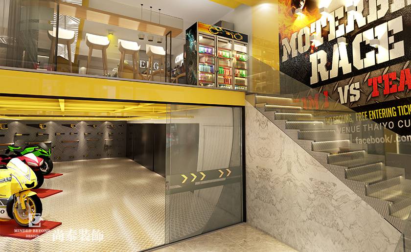 250平米摩托車4S店裝修設(shè)計 | 途威