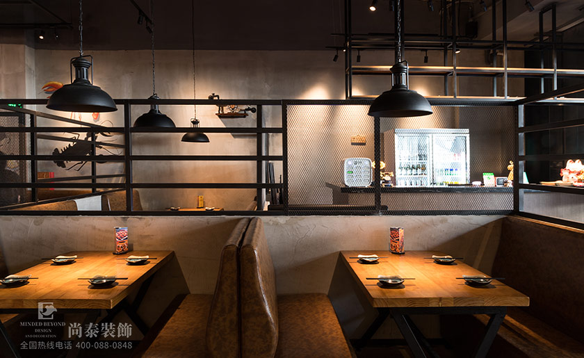 120平米網紅餐飲店裝修實景圖-與蝦邂逅