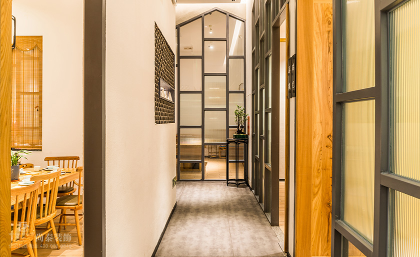 中式餐飲裝修實(shí)景圖-一樹芙蓉