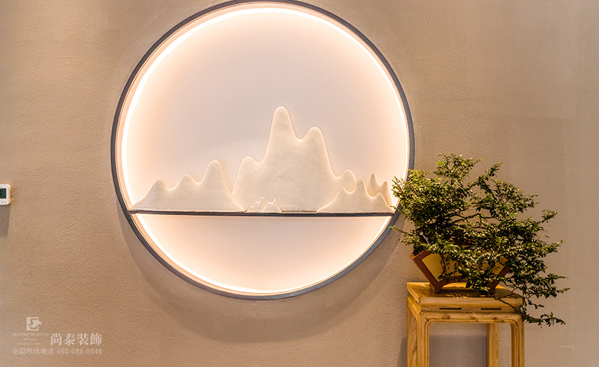 中式餐飲裝修實(shí)景圖-一樹芙蓉