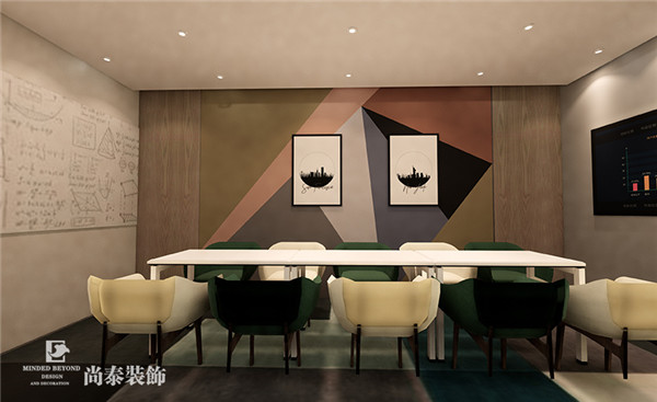 教育培訓公司辦公室培訓室裝修效果圖