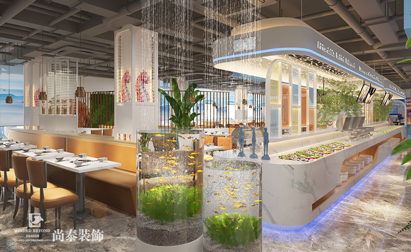 環形吧臺裝修效果圖