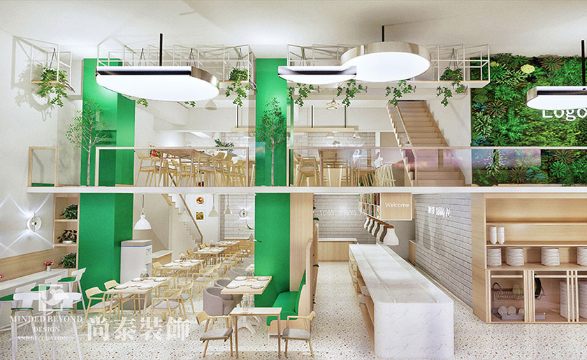 簡約風格餐飲裝修效果圖