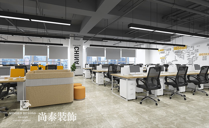 870㎡網絡科技公司辦公室設計效果圖 | 印橙科技