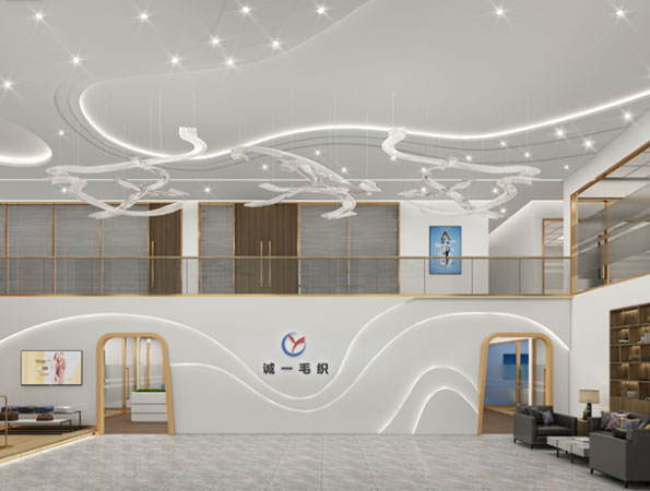 800平米服裝公司辦公及展廳設計效果圖 | 誠一毛織
