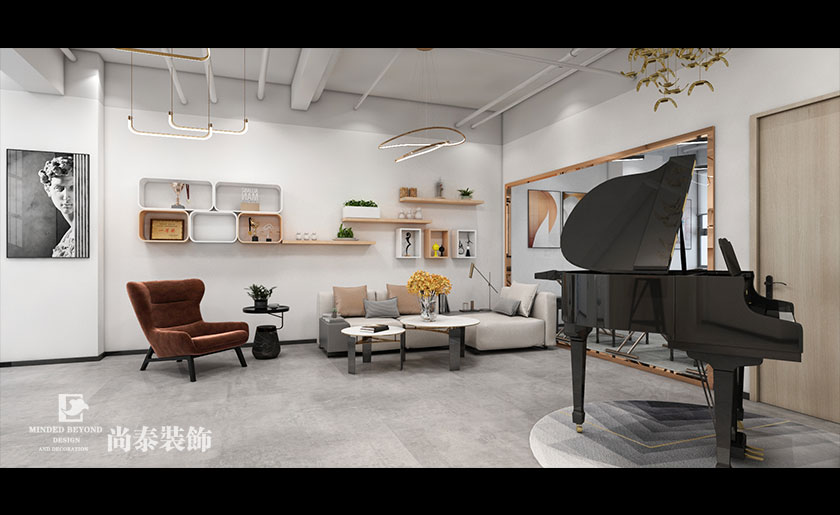 140平米簡約鋼琴培訓機構空間設計 | 妙起音筑