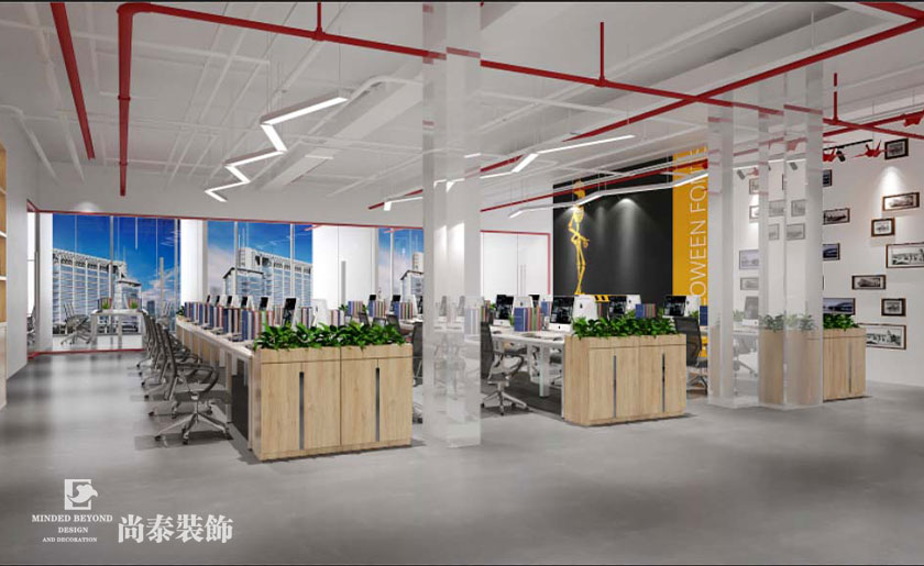 500平米廣告公司辦公室裝修設(shè)計 | 風(fēng)神廣告