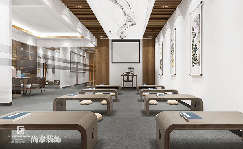 100㎡國學書法教育空間裝修設計 | 汝昊教育