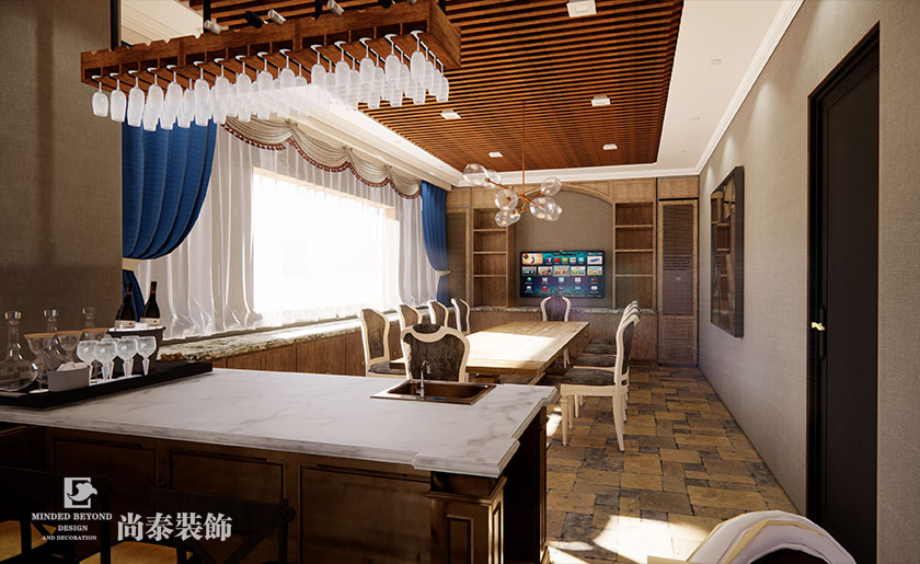 100平米美式風格酒莊裝修設計