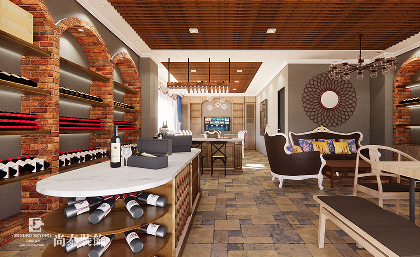 100平米美式風格酒莊裝修設計