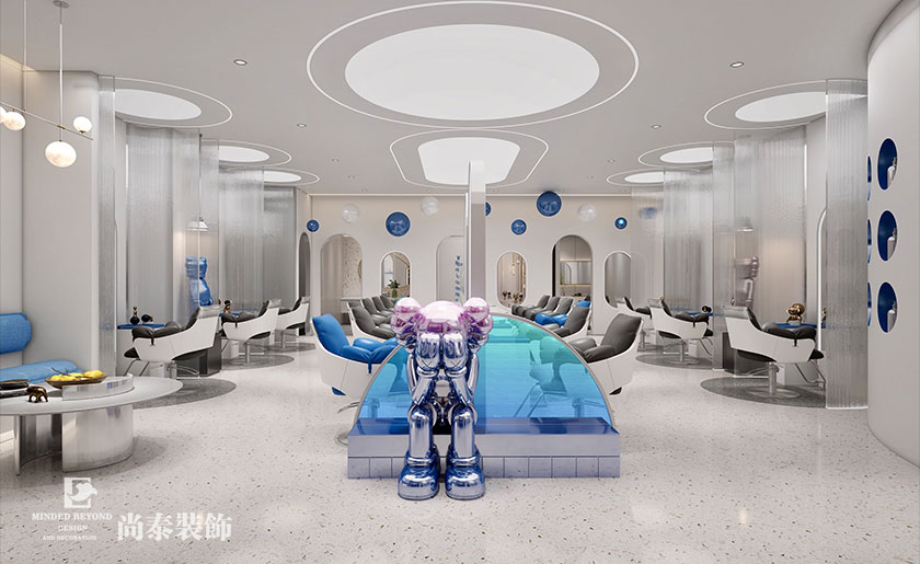 150平米現(xiàn)代網(wǎng)紅風(fēng)美發(fā)店裝修設(shè)計(jì) | 美麗日記