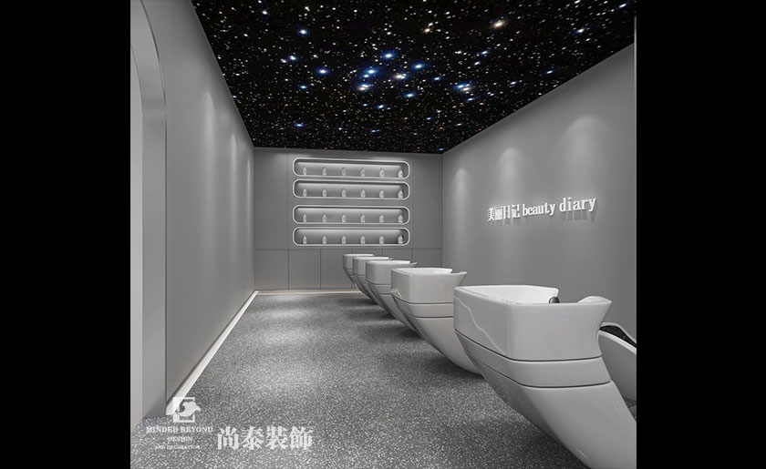 150平米現(xiàn)代網(wǎng)紅風(fēng)美發(fā)店裝修設(shè)計(jì) | 美麗日記