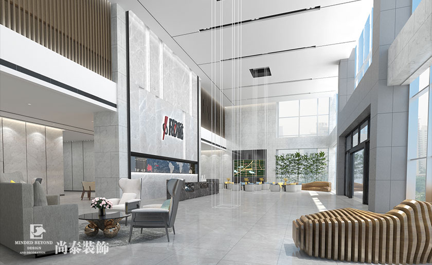 3000平米上市公司辦公室實驗室展廳裝修效果圖 | 奮達科技