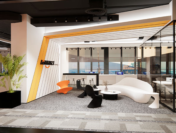 深圳600㎡機(jī)器人公司辦公室裝修效果圖 | 樂純動力