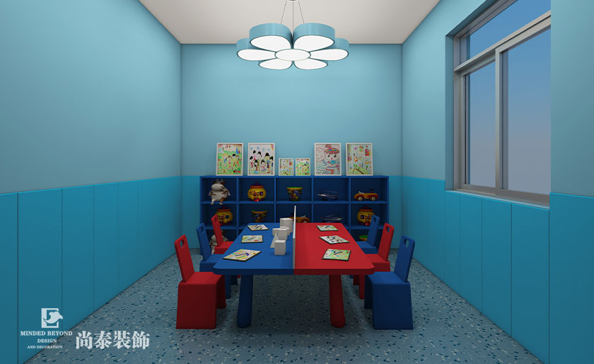 深圳教育空間設計-100平米少兒美術教育 | 七彩魚