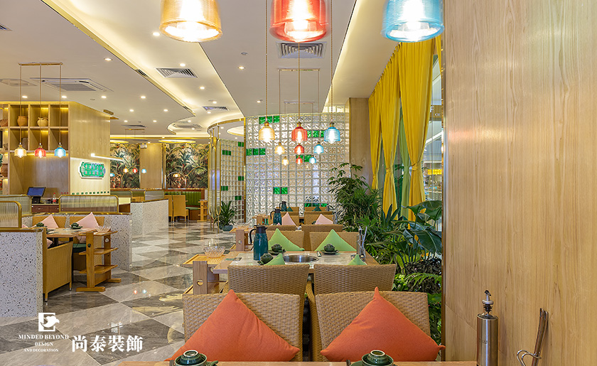 300平米椰子雞餐廳餐飲店裝修實景案例 | 潤清園