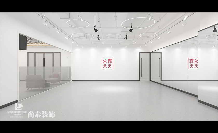 200平米舞蹈教育培訓機構舞蹈室裝修設計