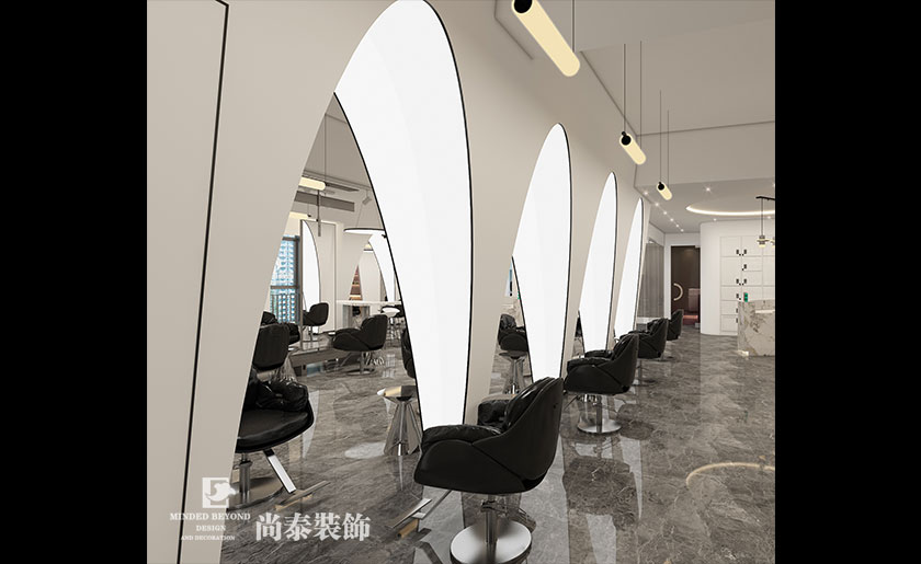 深圳羅湖230平米美發(fā)店理發(fā)店店面裝修設計效果圖