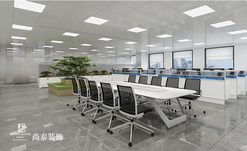 深圳光明盛薈紅星創智廣場900平米電子公司寫字樓辦公室裝修設計案例