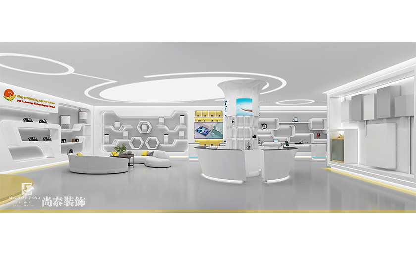 200平米現代科技展廳裝修設計案例