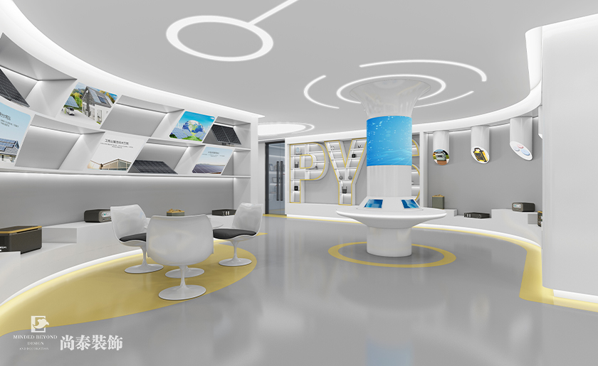 200平米現代科技展廳裝修設計案例
