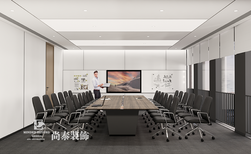 深圳龍崗區智能科技型寫字樓辦公室裝修設計案例